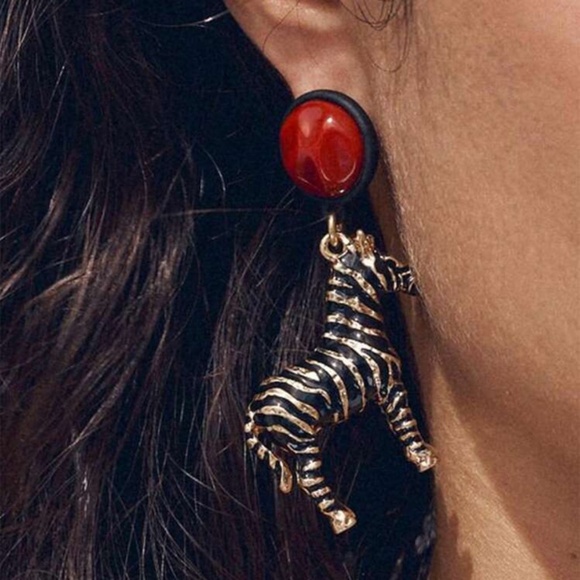 Feminine Other - Boho Zebra Earrings